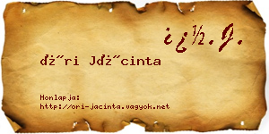 Őri Jácinta névjegykártya